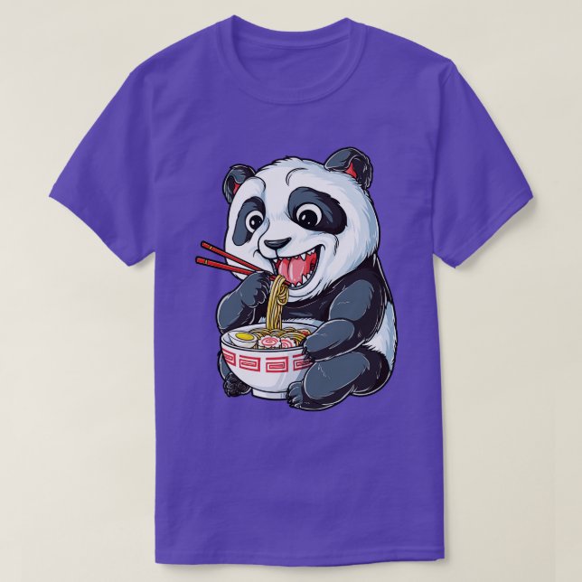 Panda Eating Ramen für Männer Frauen Mädchen Kinde T-Shirt (Design vorne)