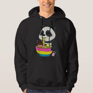 Panda Eating Ramen LGBT-Q Pansexual Pride Pan Flag Hoodie