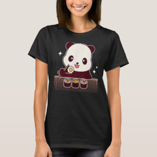 Panda Eating Sushi Niedlich Panda Bear T-Shirt
