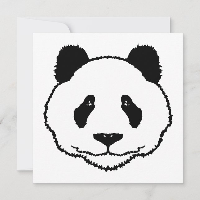 Panda Einladung / Karte (Vorderseite)