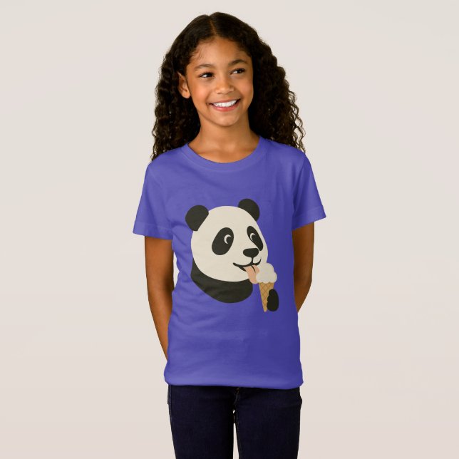 Panda-Eiscreme-Kinder-T-Shirt T-Shirt (Vorne ganz)