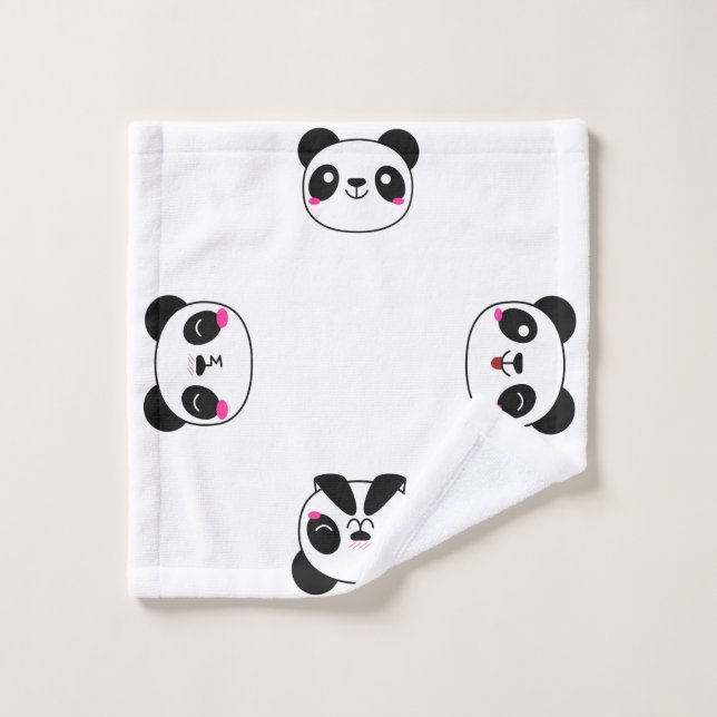 Panda Emoji Bad-Tuch Waschlappen (Waschlappen)