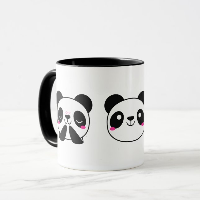 Panda Emoji Kaffee-Tasse Tasse (Vorderseite Links)