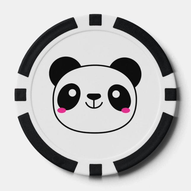 Panda Emoji Poker Chip (Vorderseite)