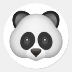 Panda - Emoji Runder Aufkleber