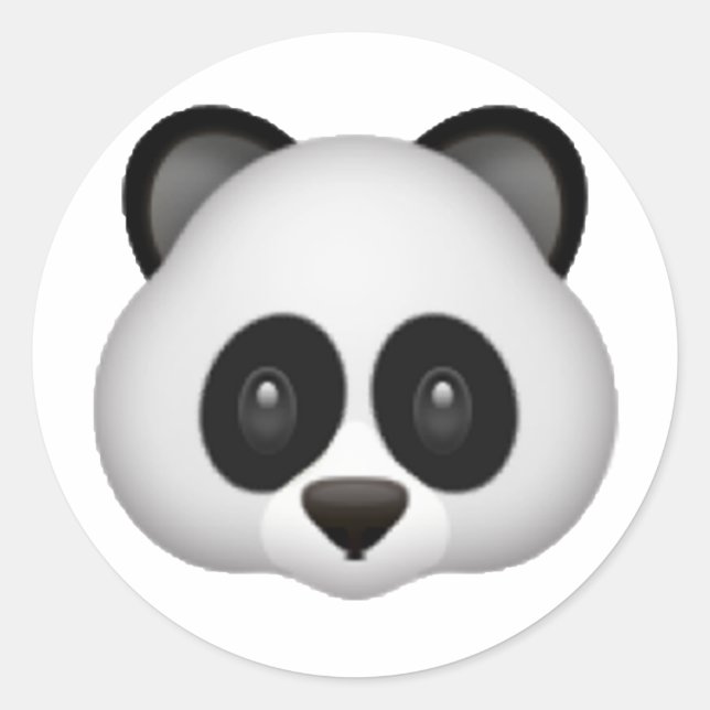 Panda - Emoji Runder Aufkleber (Vorderseite)