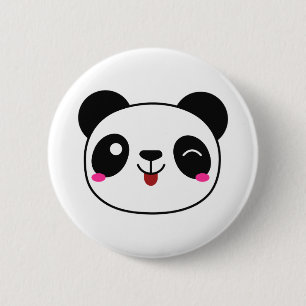 Panda Emoji runder Knopf Button
