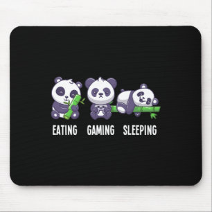 Panda-Essen Spielen Schlafen für Multiplayer-Spiel Mousepad