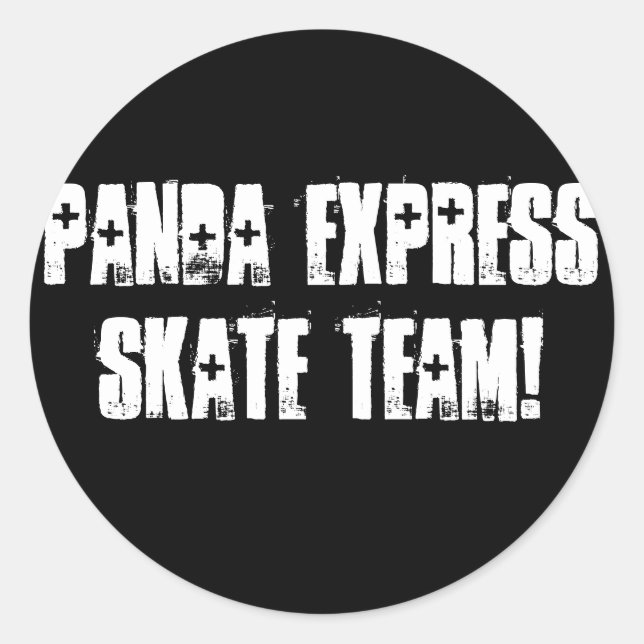 PANDA EXPRESS SKATE TEAM! RUNDER AUFKLEBER (Vorderseite)