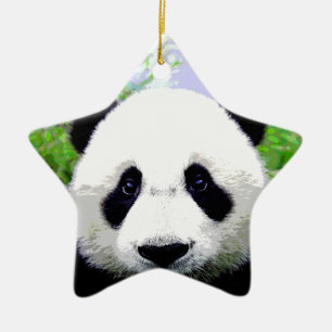 Panda Eyes Keramik Ornament