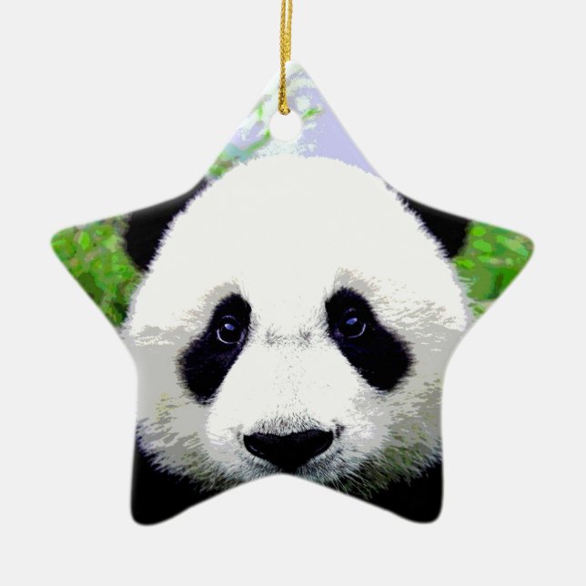 Panda Eyes Keramik Ornament (Vorne)