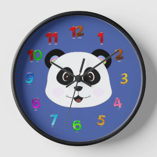 Panda Face Acrylic Wall Clock Uhr