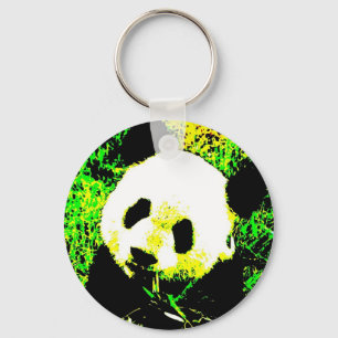 Panda Face Pop Art Key Chains Schlüsselanhänger