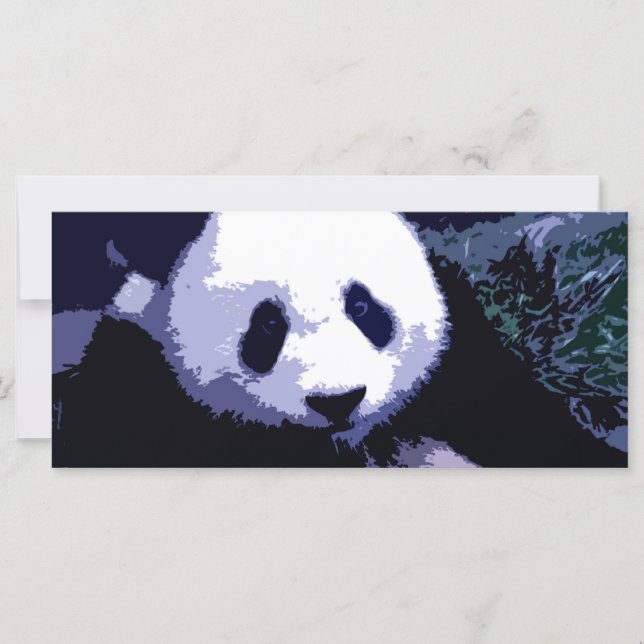 Panda Face Pop Art Rack Card (Vorderseite)