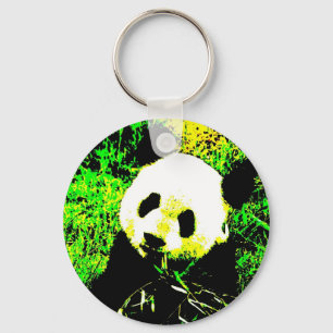 Panda Face Pop Art Schlüsselanhänger