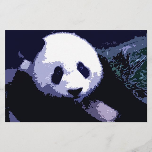 Panda Face Pop Kunstgeschichte Briefpapier (Vorderseite)
