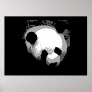 Panda Face Poster Print - Panda Poster