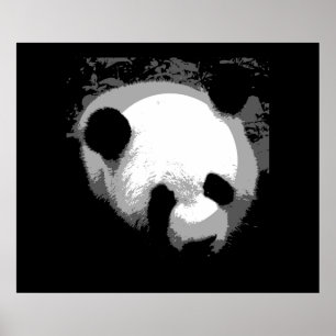 Panda Face Poster Print - Panda Poster
