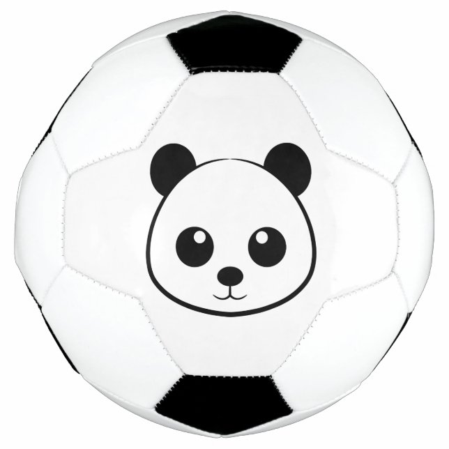 Panda Face Soccer Ball lächeln - Süße Tier Sport (Vorderseite)