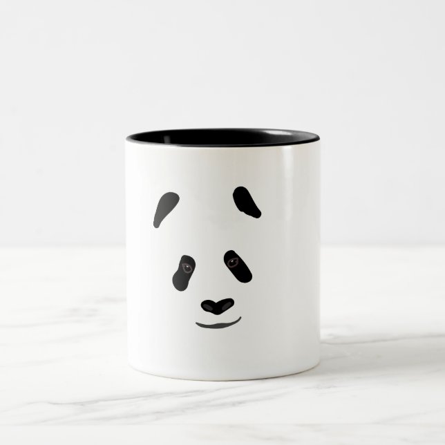 Panda Face Zweifarbige Tasse (Mittel)