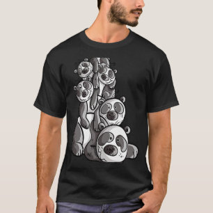 Panda-Familie für Wildtierpanda-Bären T-Shirt