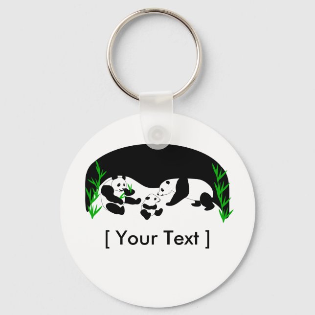 Panda Family Schlüsselanhänger (Vorderseite)