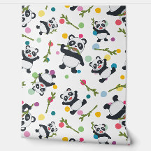 Panda farbenfroh polka dot white peal