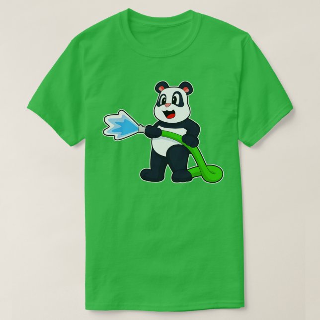 Panda Feuerwehrschlauch T-Shirt (Design vorne)