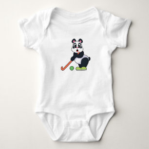Panda Field Hockey Field Hockey Baby Strampler