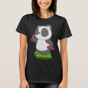 Panda Fitness Dumbells T-Shirt