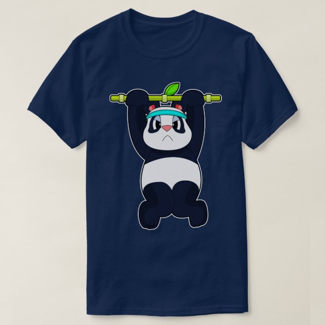 Panda Fitness Pullups T-Shirt (Design vorne)