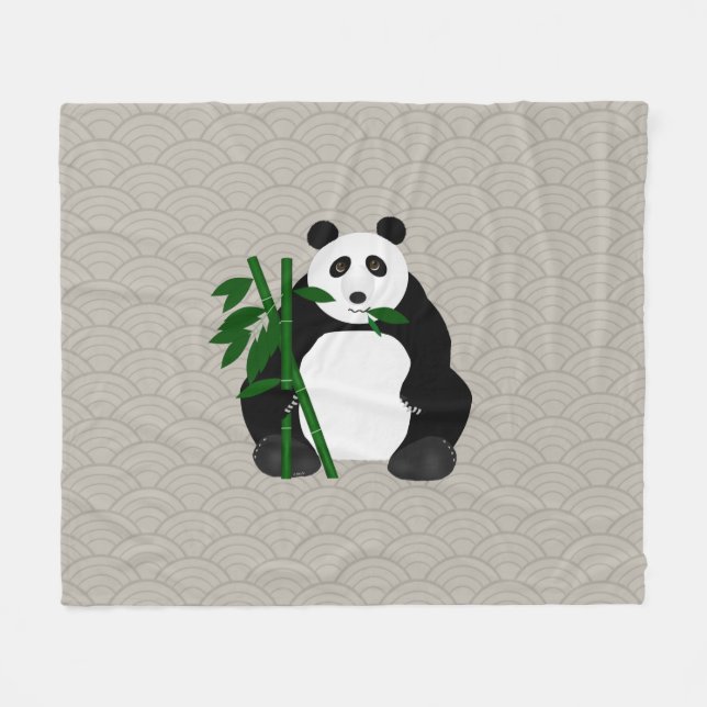 Panda Fleece Blanket (Vorderseite (Horizontal))