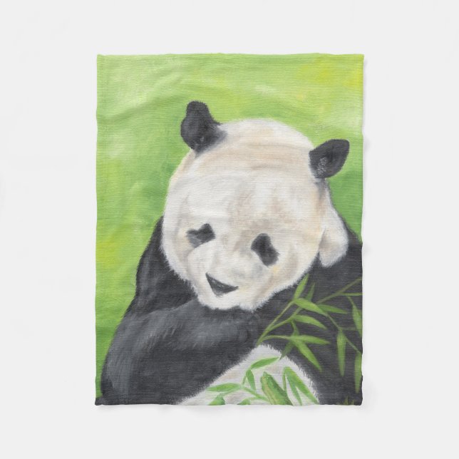 Panda-Fleece Fleecedecke (Vorderseite)