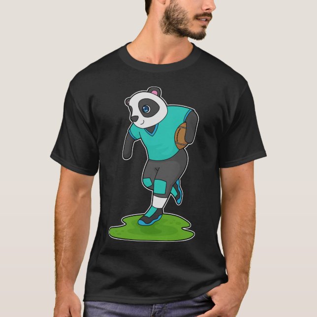 Panda Football player Football T-Shirt (Vorderseite)