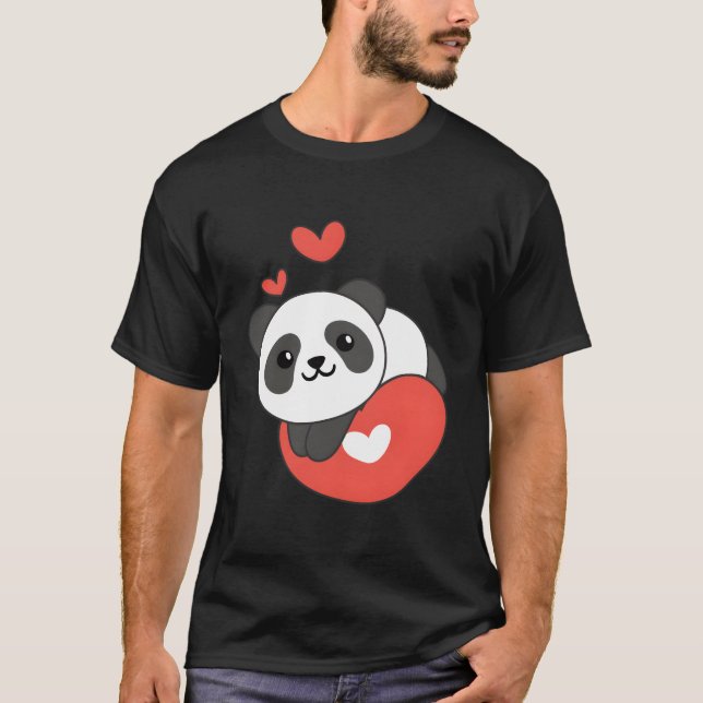 Panda For 'S Day Animals With He T-Shirt (Vorderseite)