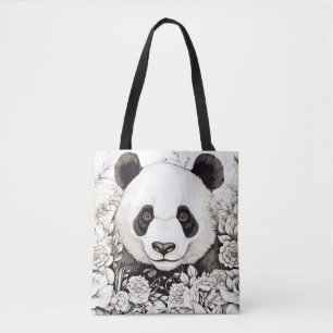 Panda Friedlich Nature Prairie Sketch Zeichnend St