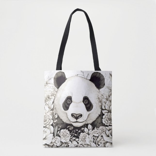 Panda Friedlich Nature Prairie Sketch Zeichnend St (Vorderseite)