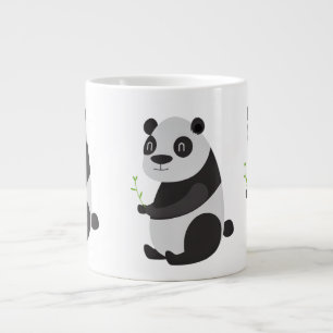 Panda frisst Bambusschuhe Jumbo-Tasse