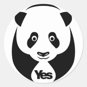 Panda für ja-Aufkleber Runder Aufkleber