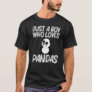 Panda für Jungen Kinder Schwarz-weiße Bärenkuppe T-Shirt