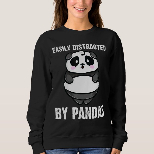 Panda für Männer Frauen Niedlich Panda Bären Tier  Sweatshirt (Vorderseite)