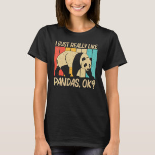 Panda für Männer Frauen Panda Bären Tier T-Shirt