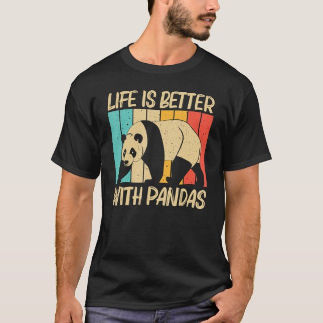 Panda für Männer Frauen Panda Bärentier 1 T-Shirt (Vorderseite)