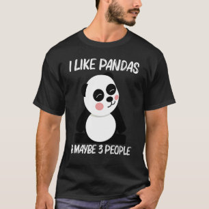 Panda Für Männer Frauen Schwarz Weiß Bärenjunges T-Shirt