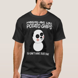 Panda für Männer Frauen Schwarz-weiß Bärenkuppe T-Shirt