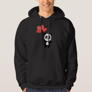 Panda für Valentinstag Niedliche Tiere mit Herz Hoodie