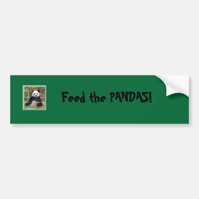 Panda, füttern die PANDAS! Autoaufkleber (Vorne)