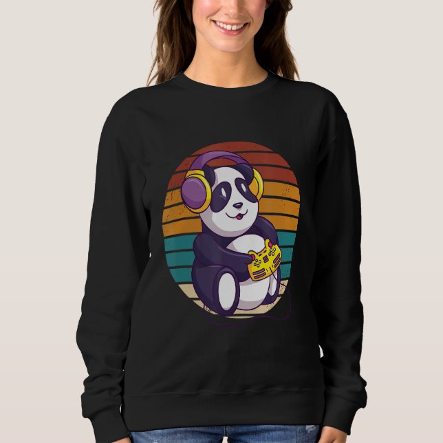 Panda Gaming Panda Gamer für Panda 1 Sweatshirt (Vorderseite)