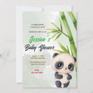 Panda Garden Baby Dusche Einladung