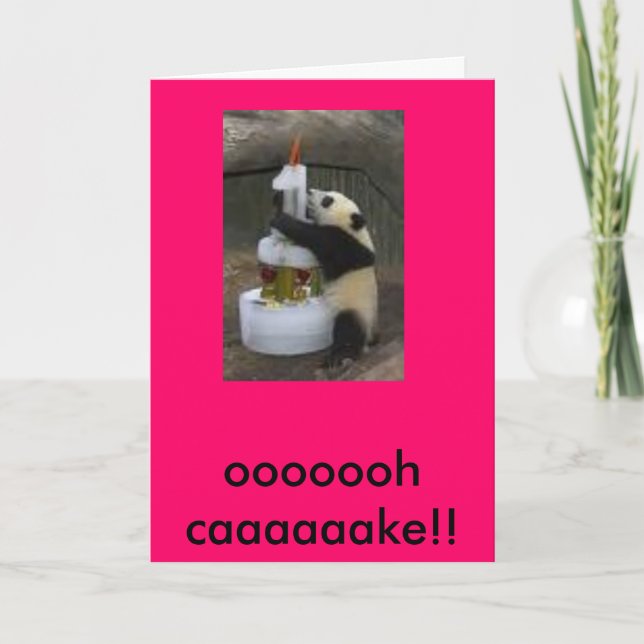 Panda-Geburtstag Karte (Vorderseite)